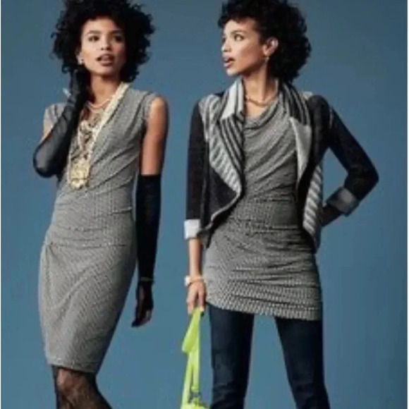 CAbi Patchwork Wool Blend Circle Open Front Cardigan - Picture 1 of 6